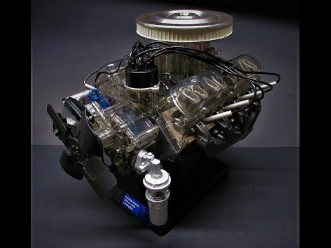 1965 Ford Mustang 289 V8 1/3 Scale Model Working Engine Kit Build Review Franzis FMV019