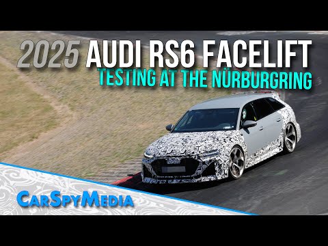 2025 Audi RS6 GT Facelift Prototype V8 600+ hp Spied Testing At The Nürburgring