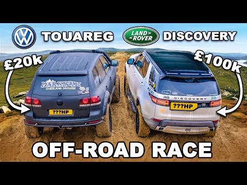 £100k Land Rover Discovery v £20k VW Touareg: OFF-ROAD RACE!