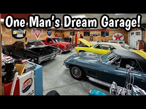 Insane Hot Rod Garage With Tons of Rare Memorabilia And Muscle Cars! #barndominium #dreamgarage
