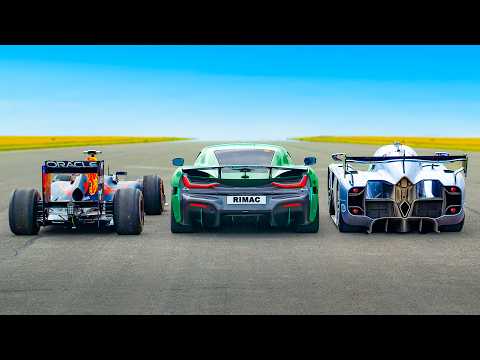 F1 Car vs World&#039;s FASTEST Hypercars: DRAG RACE