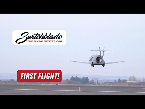 FIRST FLIGHT of the Samson Sky Switchblade Flying Sports Car