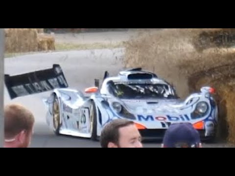 Porsche 911 GT1-98 Crash at Goodwood Festival of Speed Hillclimb 2023