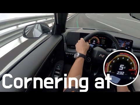 IONIQ 5 N going 265km/h straight, 232km/h on corners at oval track