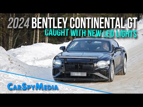 2024 Bentley Continental GT Facelift Prototype Spied Winter Testing With New LED Lights