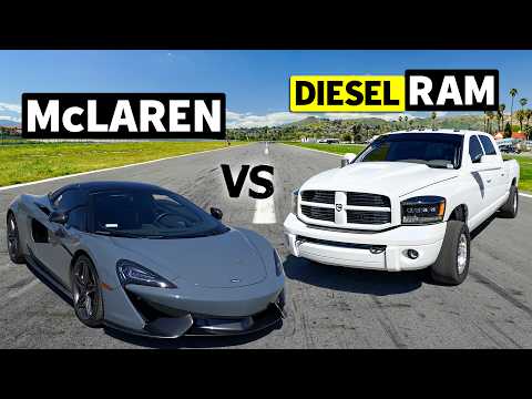 BUILT vs BOUGHT! 1300hp Cummins RAM vs Fresh-off-the-Floor McLaren 570S // THIS vs THAT