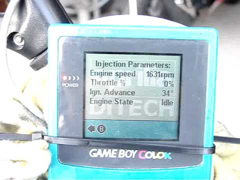 Using a GameBoy on an Aprilia SR50 DiTech