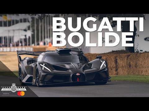 1,600PS+ Bugatti Bolide makes rumbling Goodwood debut