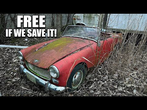 Free Abandoned Car: Austin Healey Sprite First Wash in 31 Years! Satisfying Detail Restoration