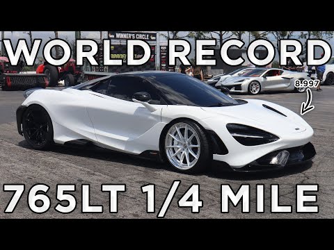 World Record Mclaren 765LT Spider Quarter Mile! In The 8&#039;s!